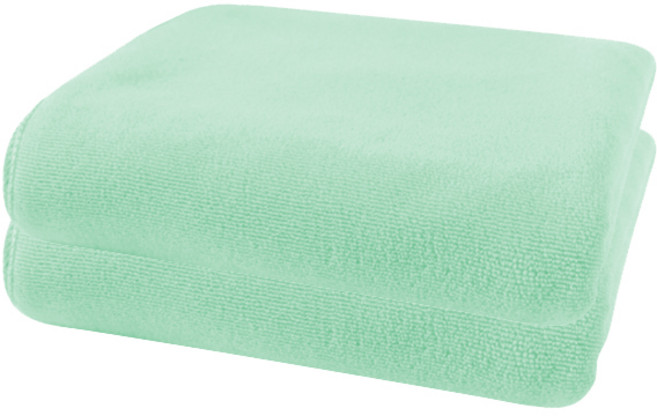 블럭마트 빠른흡수 심플단색 비치타월 140 x 70 cm, 그린, 2개