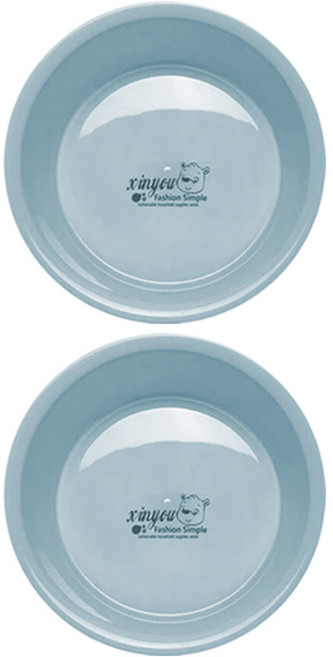 블럭마트 세면 겸용 목욕대야 XL사이즈, 블루, 2개입