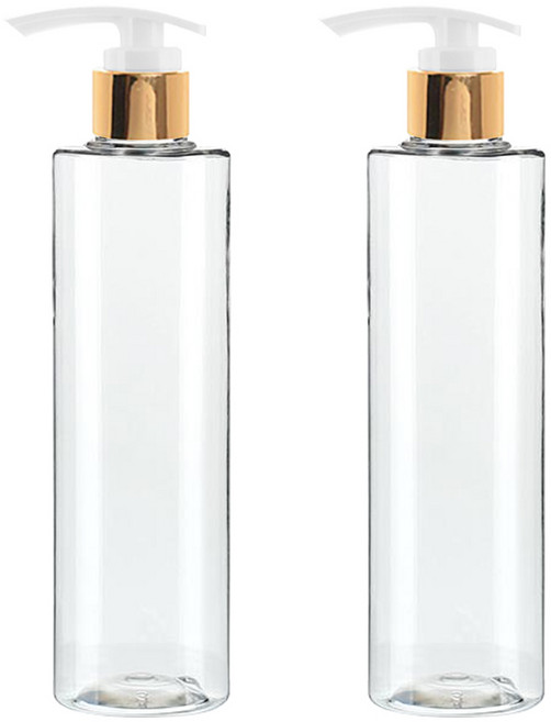 병도매닷컴 주방 디스펜서 ACL200 투명 + 골드마개, 200ml, 2세트