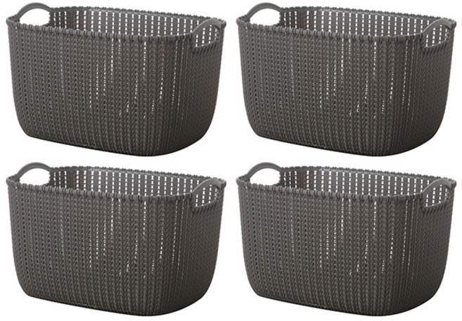 블럭마트 욕실 목욕 다용도 바구니 S, 블랙