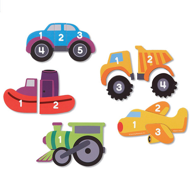 러닝리소스 러닝 자석퍼즐놀이 세트 교통수단 LER7726, 1세트, 15피스