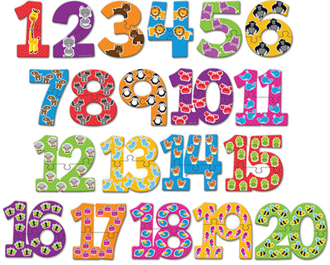 러닝리소스 숫자 퍼즐 카드 LER8591, 52피스, 7종