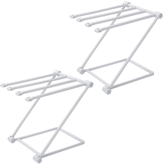 블럭마트 주방 접이식 행주 건조대, 그레이, 2개