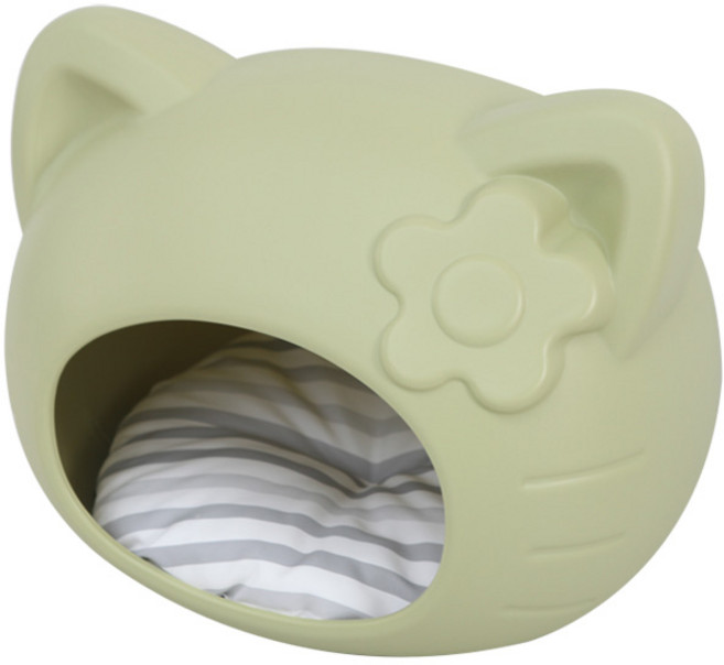 레드퍼피 브랜드키 하드 펫하우스 + 방석, 하우스(파우더민트), 방석(랜덤 발송), 1개