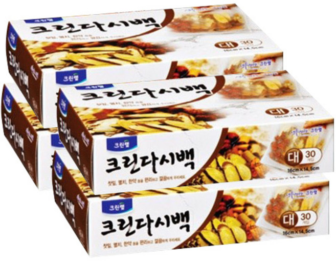 크린랲 크린 다시백 대, 대(L), 30개입, 4개