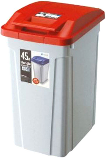 아스벨 컬러 휴지통 6746 45L, Red, 1개