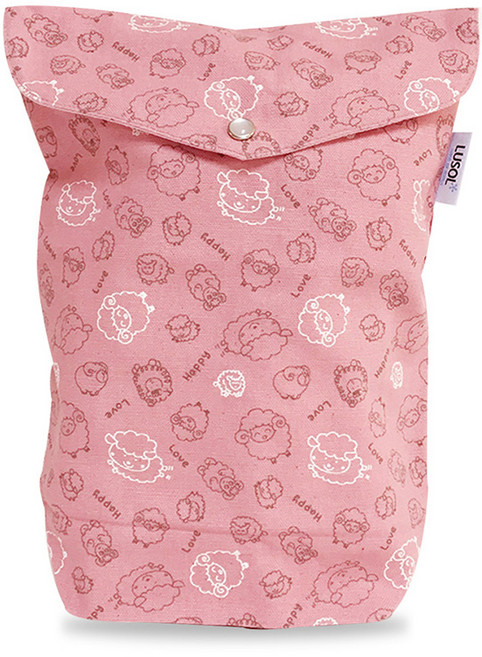 루솔 기저귀파우치 세로 타입, 해피 양 핑크