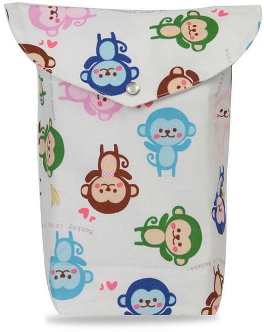 루솔 기저귀파우치 세로 타입, 스마일 몽키