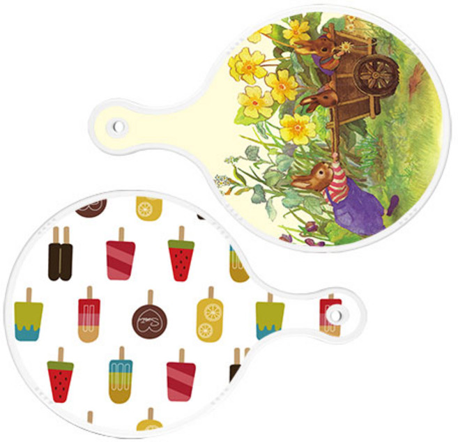 로엠디자인 서빙 도마 2p 카사로메오 화단원형 세트, 카사로메오화단원형, 하드원형, 1세트