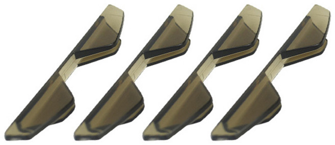 카템 엣지 콕 스탑 투명 도어가드, 블랙, 4개