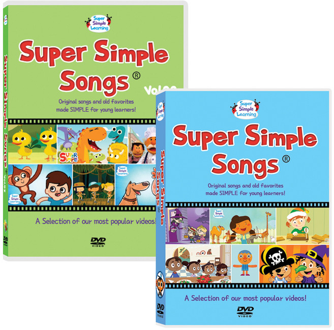 슈퍼심플송 1집 + 2집 유아영어 7DVD + MP3CD 10종세트, 10CD