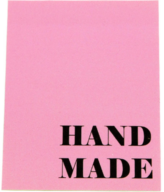 도나앤데코 직사각 핸드메이드 스티커, 핑크검정, 50개