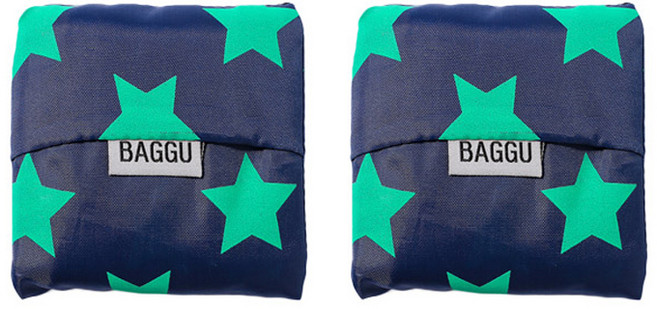 아리코 25kitchen 포켓용 쇼핑 바구니 그린스타, 2개