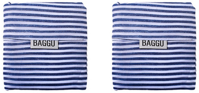 아리코 25kitchen 포켓용 쇼핑 바구니 블루스트라이프, 2개