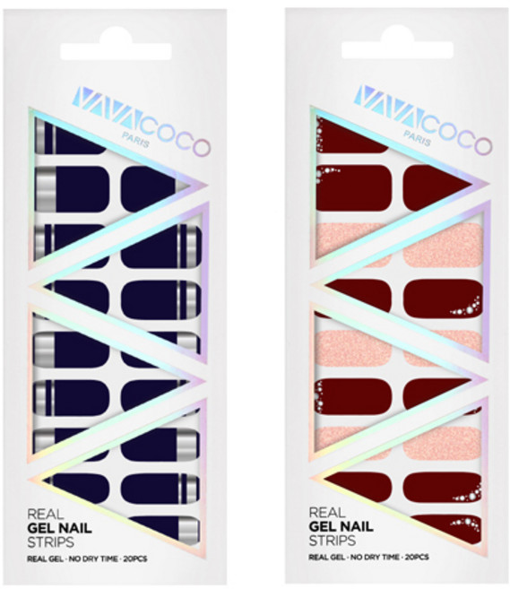 바바코코 믹스매치 젤네일 스티커 미러 + 커브크리스탈, 블루베리 네이비 + 버건디, 1개