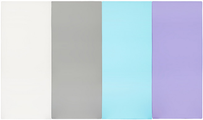 퍼니존 퍼니테라피 화이트비비드 시리즈 3 유아폴더매트, 화이트 + 그레이 + 스카이블루 + 바이올렛