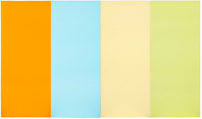 퍼니존 퍼니테라피 오렌지비비드 시리즈 3 유아폴더매트, 오렌지 + 스카이블루 + 아이보리 + 피스타치오