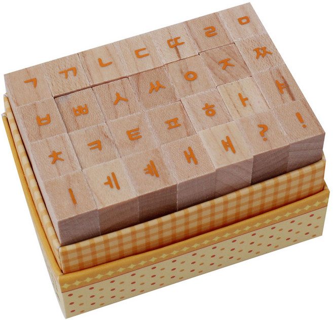 솜씨카드 손글씨 문자 스탬프, 혼합 색상, 1세트