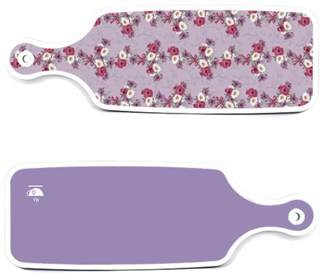 로엠디자인 서빙 도마 보드 2p 세트, 보라 + 벽람색플라워, 1세트