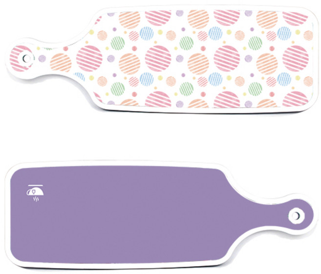 Loem 보라 서빙 도마 2p 세트, 보라 + 라인원형, 1세트