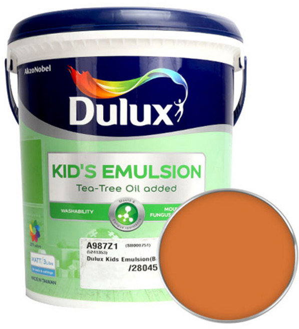 듀럭스 키즈 에멀전 무광 페인트, SunsetFlame, 3L, 1개