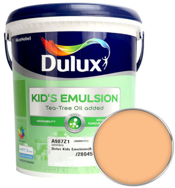 듀럭스 키즈 에멀전 무광 페인트, DeliciousMelba, 3L, 1개