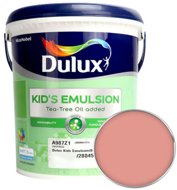 듀럭스 키즈 에멀전 무광 페인트, CoralBeach, 3L, 1개