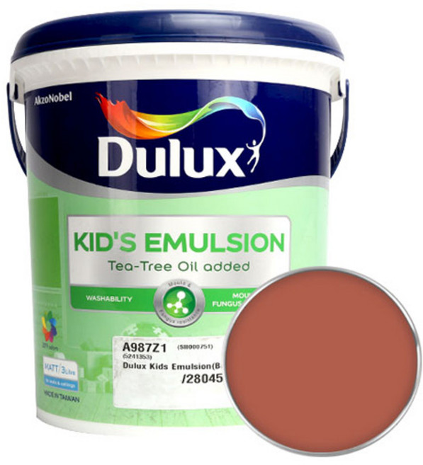 듀럭스 키즈 에멀전 무광 페인트, TeracottaPot, 3L, 1개