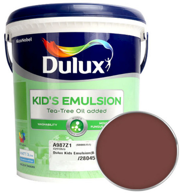 듀럭스 키즈 에멀전 무광 페인트, ColonialRed, 3L, 1개