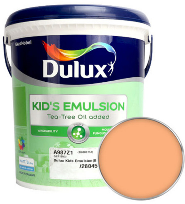 듀럭스 키즈 에멀전 무광 페인트, VitalPeach, 3L, 1개