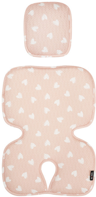 투토츠 유아용 카시트 전용 3D 쿨시트 프리미엄 헤드레스트, 인디핑크 하트