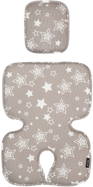 투토츠 유아용 카시트 전용 3D 쿨시트 프리미엄 헤드레스트, 더블스타 그레이