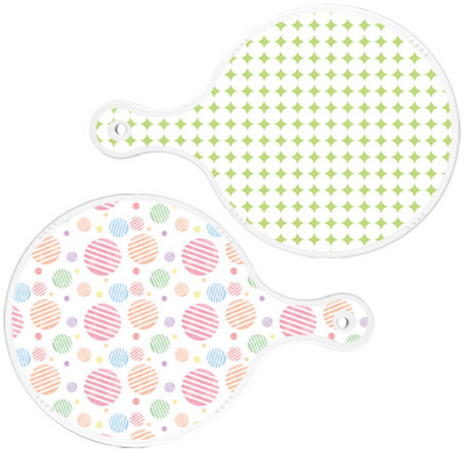 로엠디자인 서빙 도마 보드 2p 원형패턴파스텔그린원형 세트, 원형패턴파스텔그린원형, 라인원형원형, 1세트