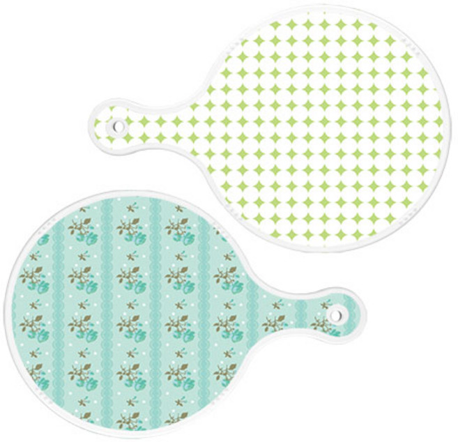 로엠디자인 서빙 도마 보드 2p 원형패턴파스텔그린원형 세트, 원형패턴파스텔그린원형, 옥색로즈원형, 1세트