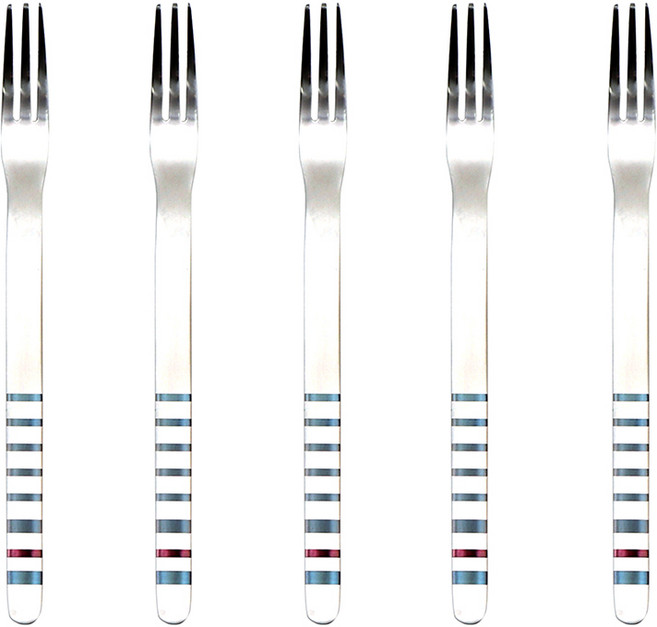 라온누리 스트라이프 티포크, 혼합 색상, 5개입