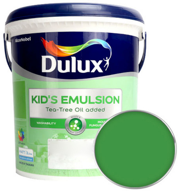 듀럭스 키즈 에멀전 무광 페인트, EmeraldIsle, 3L, 1개