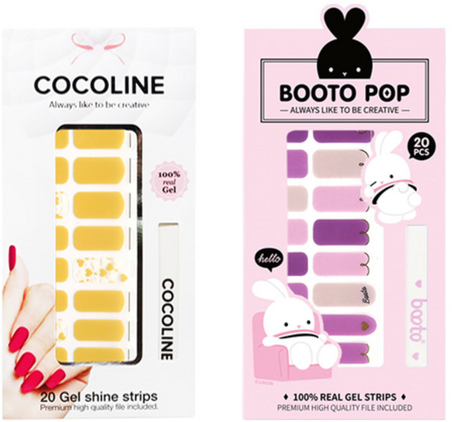 코코라인 붙이는 젤네일 스트립, COCO No 129, BOOTO No 22, 1개