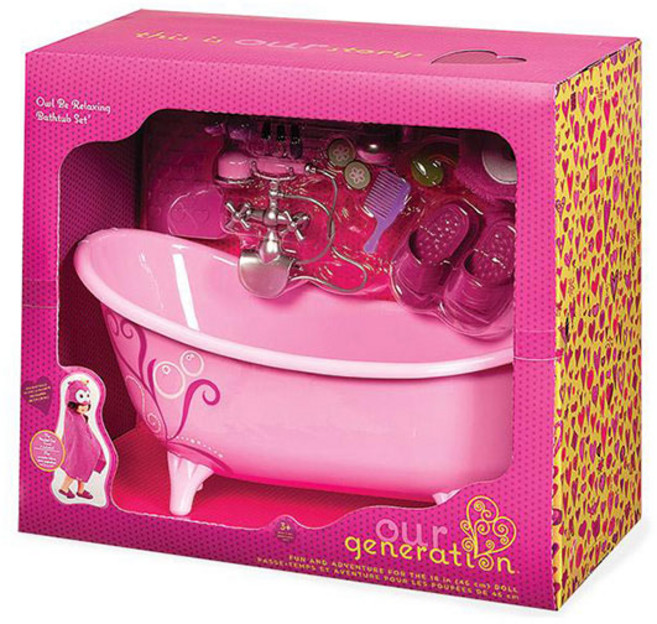 아워제너레이션 욕조 인형소품 세트, 혼합 색상, 1개