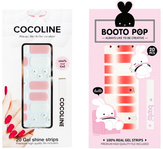 코코라인 붙이는 젤네일 스트립, COCO No 130, BOOTO No 19, 1개
