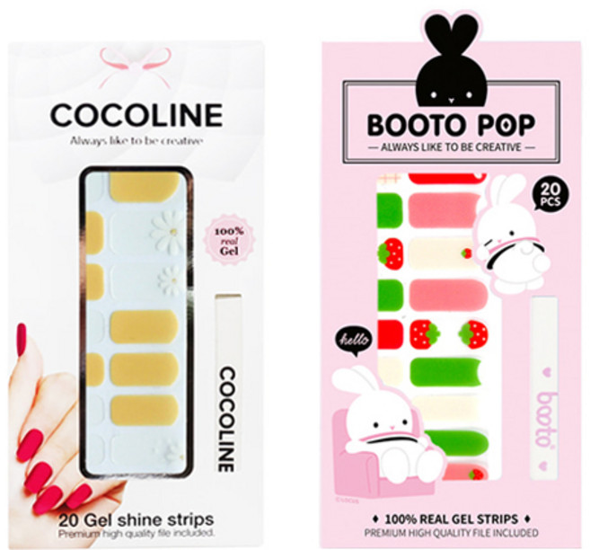 코코라인 붙이는 젤네일 스트립, COCO No 131, BOOTO No 21, 1개