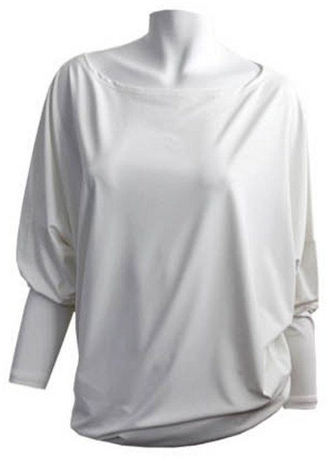 펀한커플 여성용 완벽 커버 루즈핏 가오리 래쉬가드 M113, 화이트