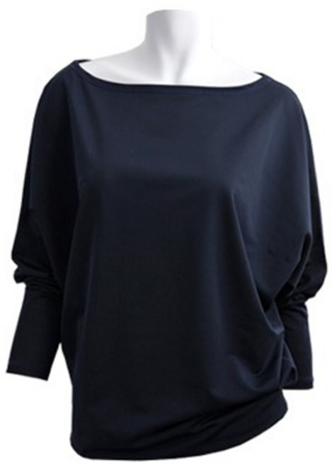 펀한커플 여성용 완벽 커버 루즈핏 가오리 래쉬가드 M113, 네이비