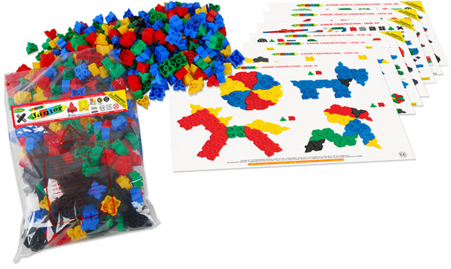 몰펀 주니어 블록 500피스 + 가이드북, 혼합 색상, 1개