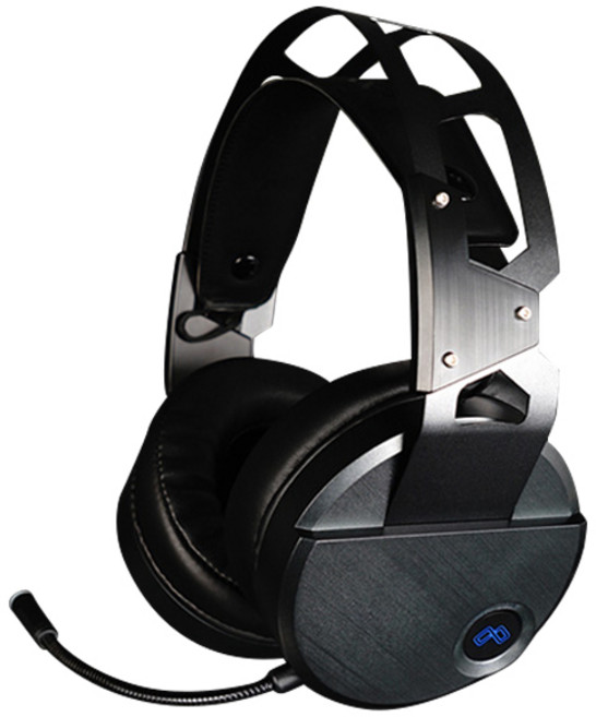 맥스틸 TRON 버추얼 7.1 진동 LED 게이밍 헤드셋, G3300, 다크 모스 + 팬텀 블랙