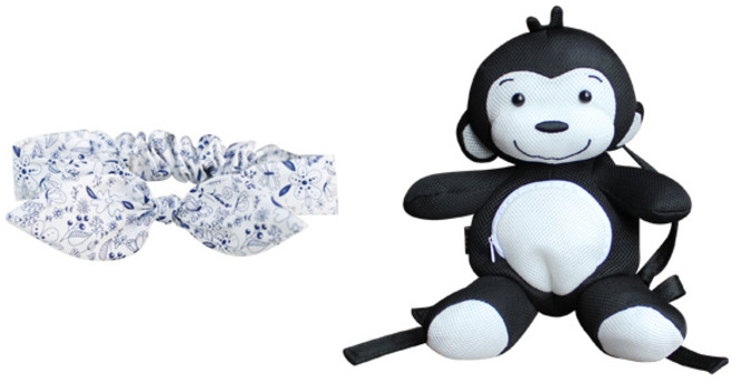 코니베이비 정글 메쉬가방 + 나들이 헤어밴드, 1세트