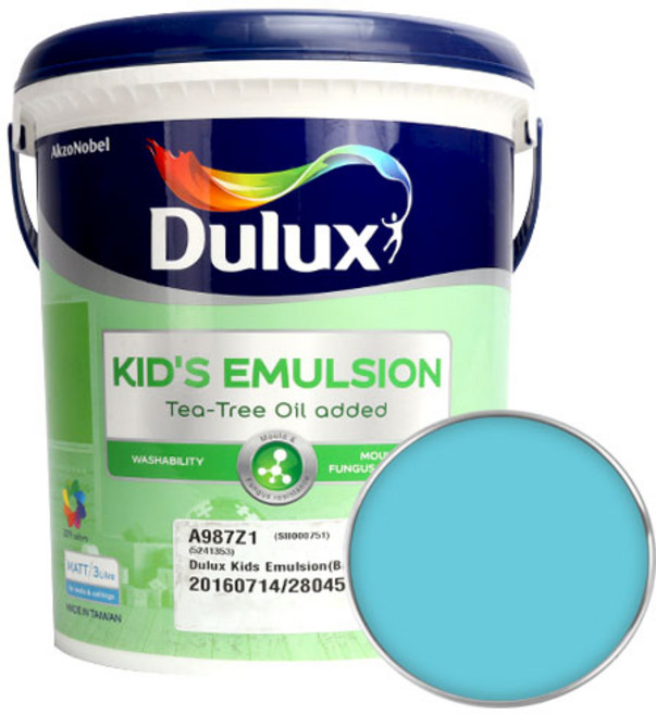 듀럭스 키즈 에멀전 무광 페인트, OpalTreasure, 3L, 1개