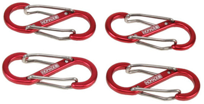 노마드 S 카라비너, 레드, 4개