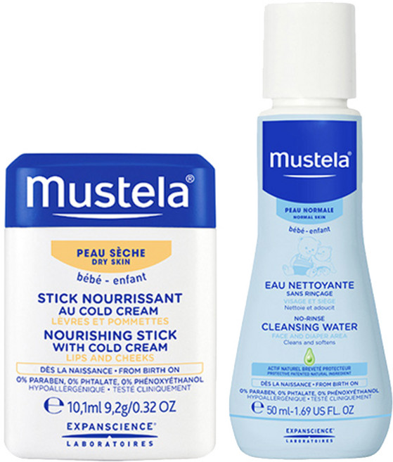 무스텔라 너리싱 스틱 위드 콜드크림 9.2g + 노 린스 클렌징 워터 50ml, 1세트