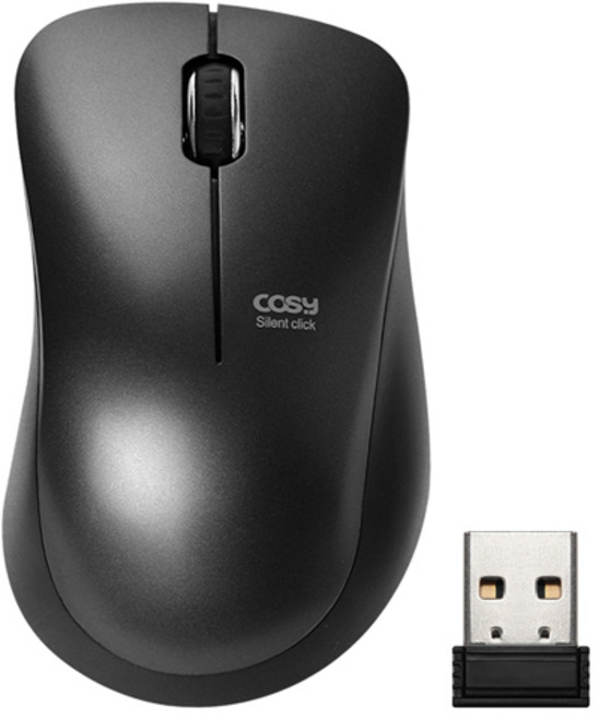 코시 저소음 무선 마우스, M3234WL, 블랙