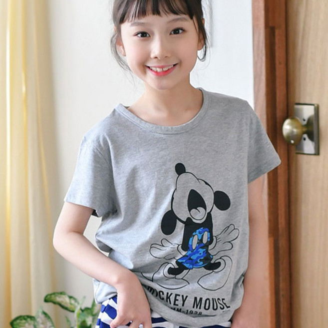 잭키드 여아용 통기성 MI미키 반팔티